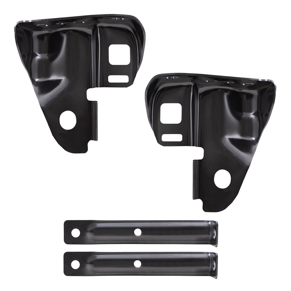 Brock Replacement Rear Driver and Passenger Side Bumper Brackets and Side Bumper Brackets 4 Piece Set Compatible with 2009-2014 F-150 Styleside ONLY