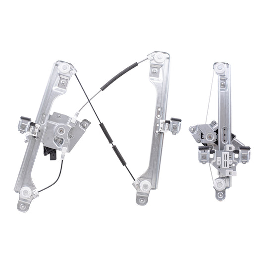 Brock Replacement Driver Side Front and Rear Power Window Regulators with Motor-6 Pin Connector and One-touch Open/Close Compatible with 2013-2019 Escape