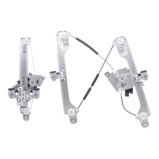 Brock Replacement Passenger Side Front and Rear Power Window Regulators with Motor-6 Pin Connector and One-touch Open/Close Compatible with 2013-2019 Escape