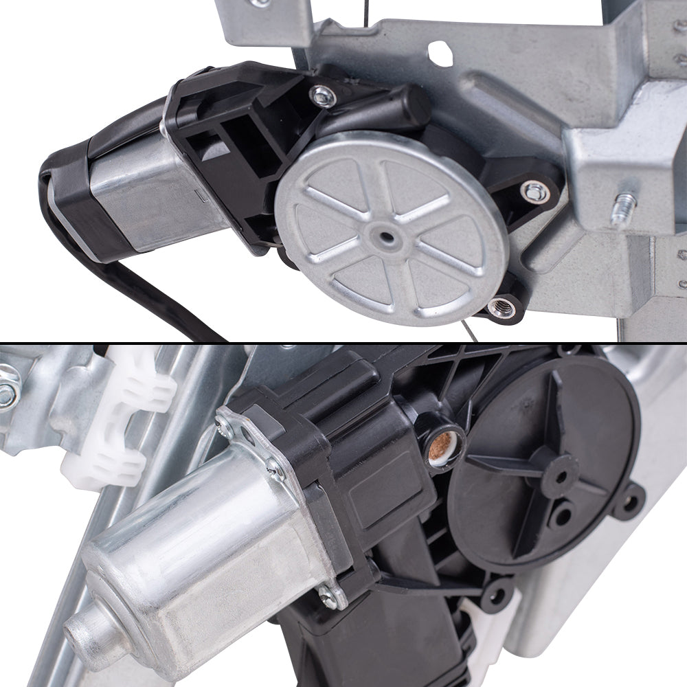 Brock Aftermarket Replacement Driver Left Passenger Right Power Window Regulators Set with Motor 4 Piece Set Compatible with 2013-2019 Ford Escape