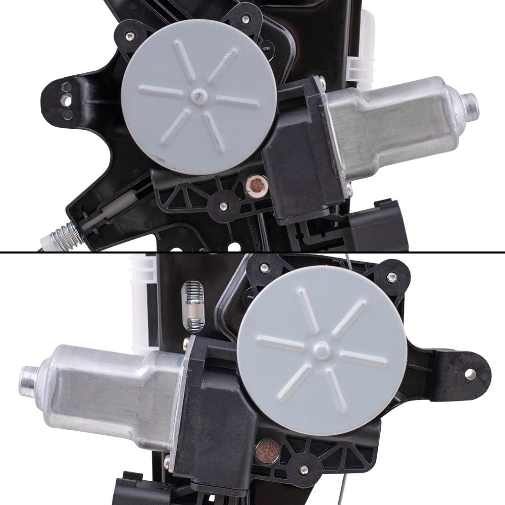 Brock Replacement Driver & Passenger Side Power Window Regulators W/Motor & 6 Pin Connector 4 Piece Set Compatible with 2012-2018 Focus & Focus Electric/ 2016-2018 Focus RS/ 2015-2018 Focus ST