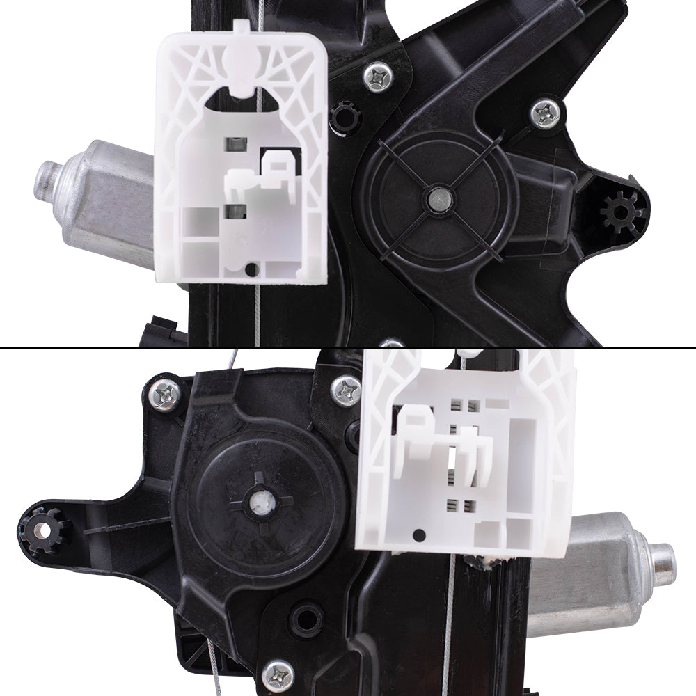 Brock Replacement Driver & Passenger Side Power Window Regulators W/Motor & 6 Pin Connector 4 Piece Set Compatible with 2012-2018 Focus & Focus Electric/ 2016-2018 Focus RS/ 2015-2018 Focus ST
