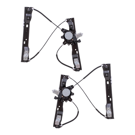 Brock Replacement Front Power Window Regulators with Motor-6 Pin Connector Compatible with 2012-2018 Focus 2012-2018 Focus Electric 2016-2018 Focus RS 2015-2018 Focus ST