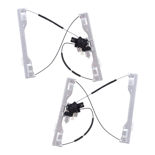 Brock Replacement Driver and Passenger Front Power Window Regulators w/ Motor Compatible with 15-20 F150 17-20 F150 Raptor 17-20 Super Duty