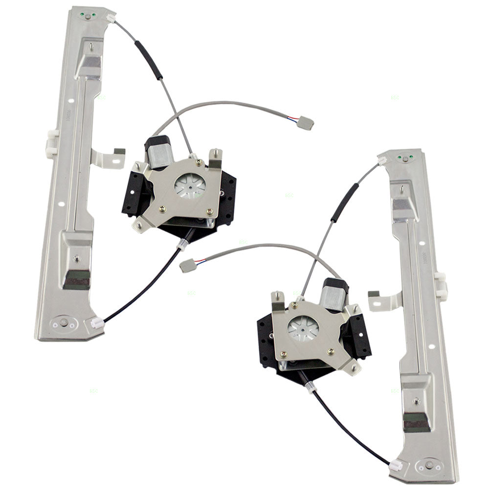 Brock Replacement Driver and Passenger Rear Power Window Regulators & Motors Assemblies Compatible with 02-10 Explorer/Sport Trac Aviator Mountaineer 6L2Z7827001BA 6L2Z7827000BA