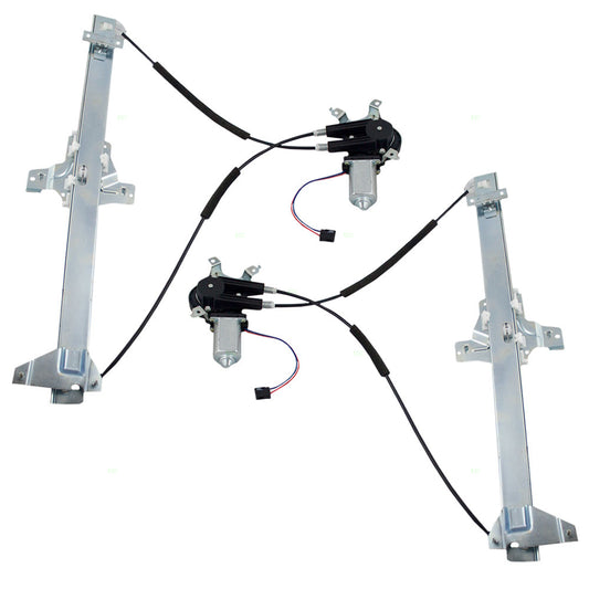 Brock Driver Side Left Passenger Side Right Front Power Window Regulator and Motor Assembly 2 Piece Set Compatible with 1992-2014 Ford E-Series 1999-2025 Ford E-Series Super Duty 3552-1994LR