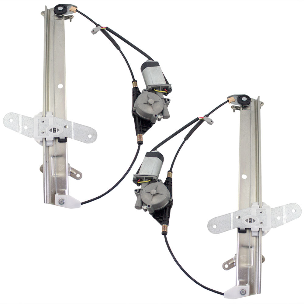 Brock Replacement Driver and Passenger Front Power Window Regulators & Motors Compatible with 1998-2011 Town Car 6W1Z5423201AA 6W1Z5423200AA