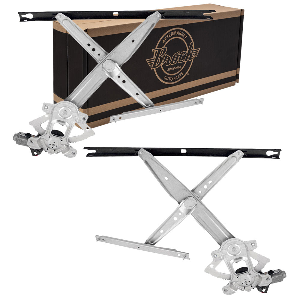 Window Regulator w/ Motor for 2000-2005 Excursion Front for 2000-2012 F-250 Super Duty for 2000-2012 F-350 Super Duty for 2000-2013 F-650 for 2000-2013 F-750 8C3Z2523201C Set FO1350149