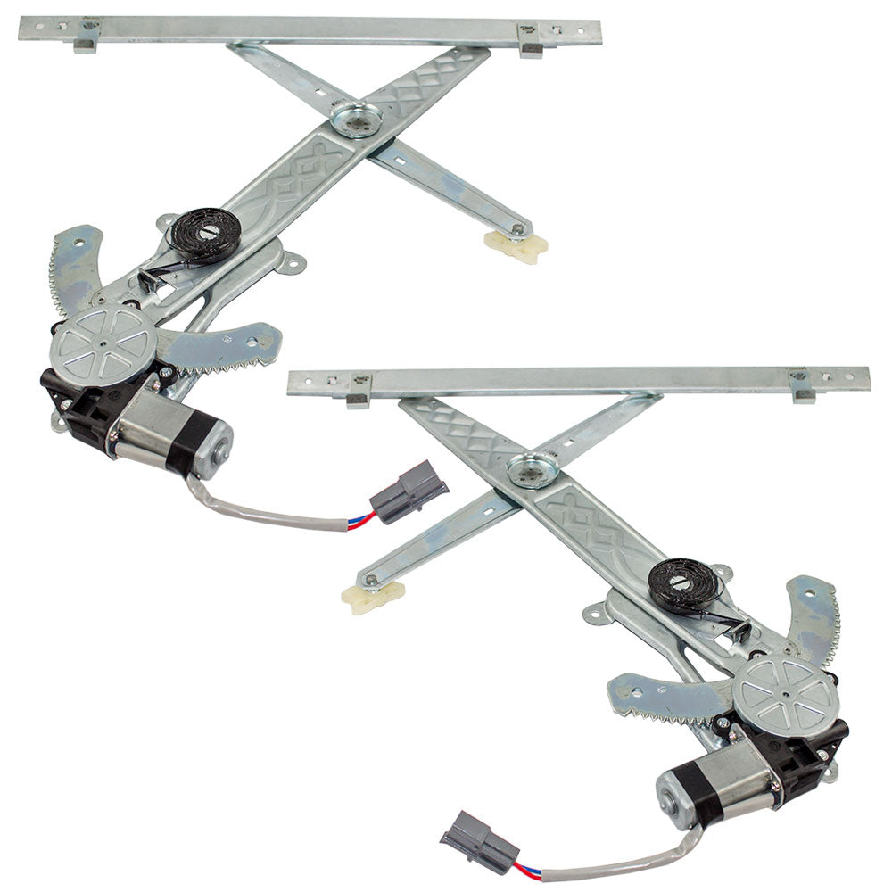 Window Regulator w/ Motor for 1995-2003 Windstar w/ Rectangle Connector Front for 2004-2007 Freestar for 2004-2007 Monterey 3F2Z1623209AA Set FO1350133