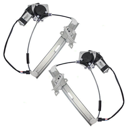 Brock Replacement Driver and Passenger Rear Power Window Lift Regulators with Motors Assemblies Compatible with 08-12 Escape Mariner 8L8Z 7827001 A 8L8Z 7827000 A