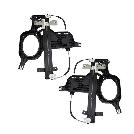 Brock Replacement Pair Set Rear Power Window Lift Regulators Compatible with 03-06 Expedition Navigator SUV 6L1Z7827009AA 6L1Z7827008AA