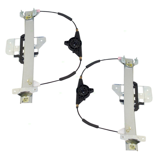 Brock Replacement Driver and Passenger Rear Power Window Lift Regulators Compatible with 1995-1997 Town Car F5VY5427009A F5VY5427008A