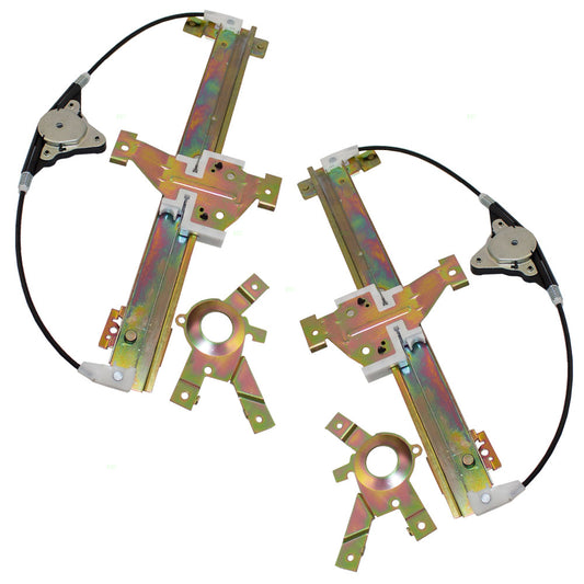 Brock Replacement Driver and Passenger Rear Power Window Lift Regulators Compatible with 1991-1994 Explorer 4 Door F2TZ7827009A F2TZ7827008A