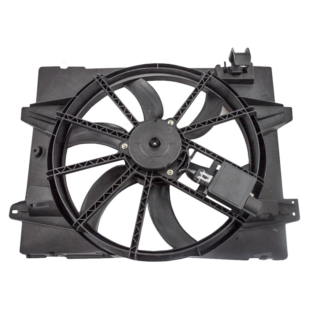 Brock Replacement Radiator Cooling Fan Motor Assembly with Control Module Compatible with 2006-2011 Crown Victoria Town Car Grand Marquis 8W1Z 8C607 C