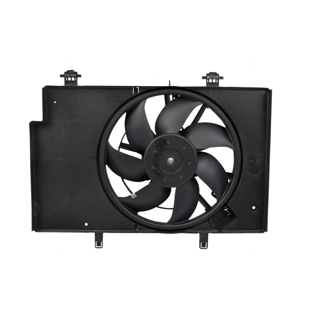 Brock Replacement Radiator Cooling Fan Assembly Compatible with 11-18 Fiesta 1.6L BE8Z8C607B BE8Z8C607A
