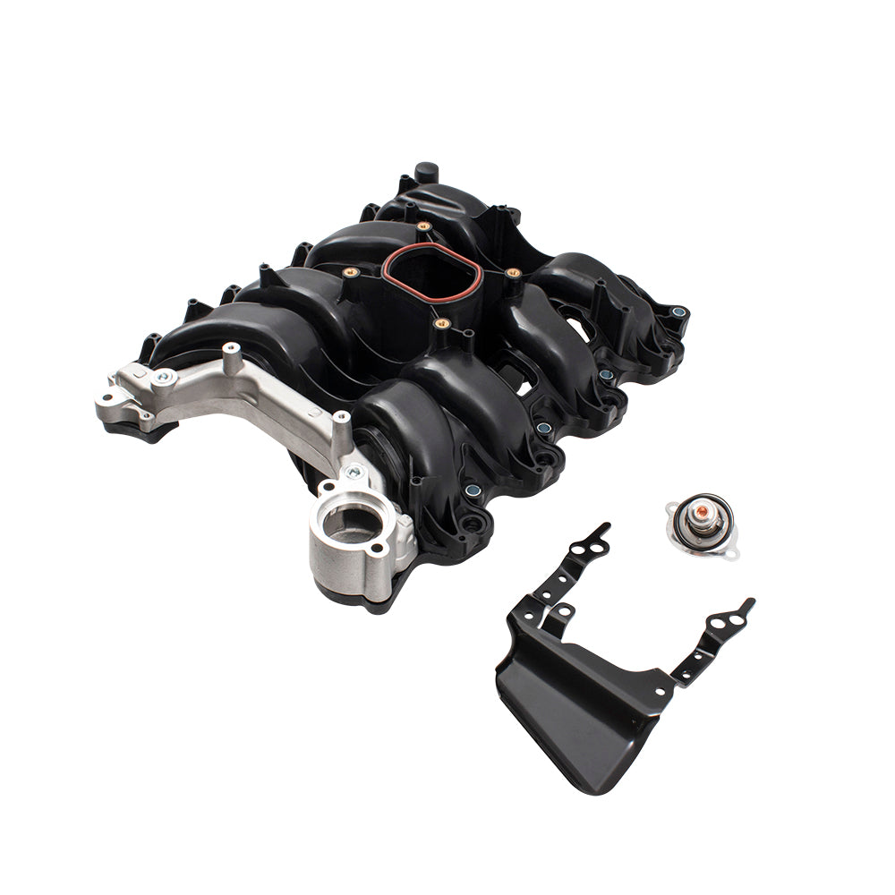Brock Replacement Upgraded Design Upper Intake Manifold w/ Thermostat Gaskets & Hardware Kit Compatible with 02-05 Explorer Mountaineer 4.6L 2L2Z9424A 2L2Z9424AB