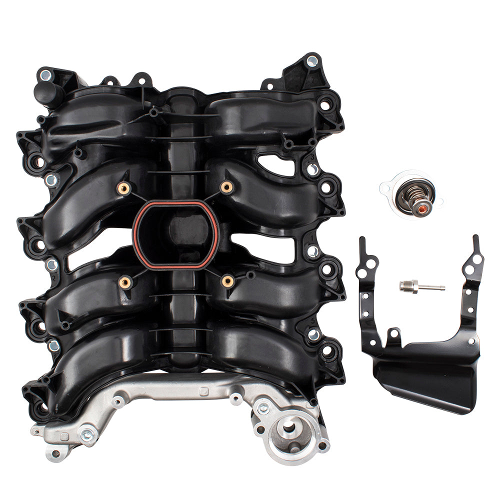 Brock Replacement Upgraded Design Upper Intake Manifold w/ Thermostat Gaskets & Hardware Kit Compatible with 02-05 Explorer Mountaineer 4.6L 2L2Z9424A 2L2Z9424AB