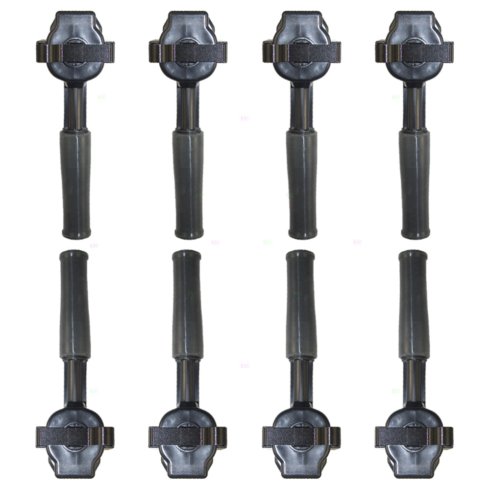 Brock Replacement 8 Piece Set Ignition Spark Plug Coils Compatible with XJ8 XJR XK8 XKR Vanden Plas 4.0L 8 cyl LNE1510AB