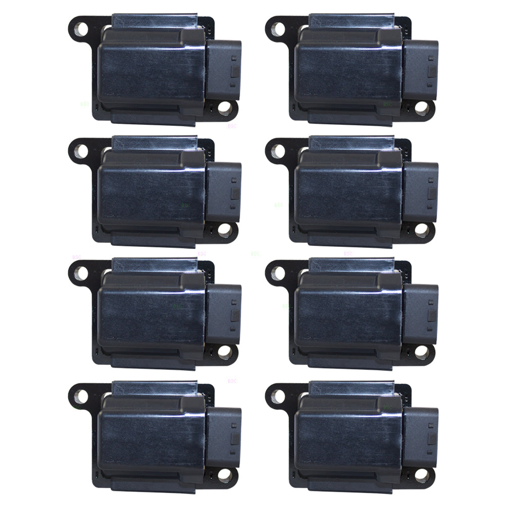 Brock Replacement 8 Piece Set Ignition Spark Plug Coils Compatible with XJ8 XJR XK8 XKR Vanden Plas 4.0L 8 cyl LNE1510AB