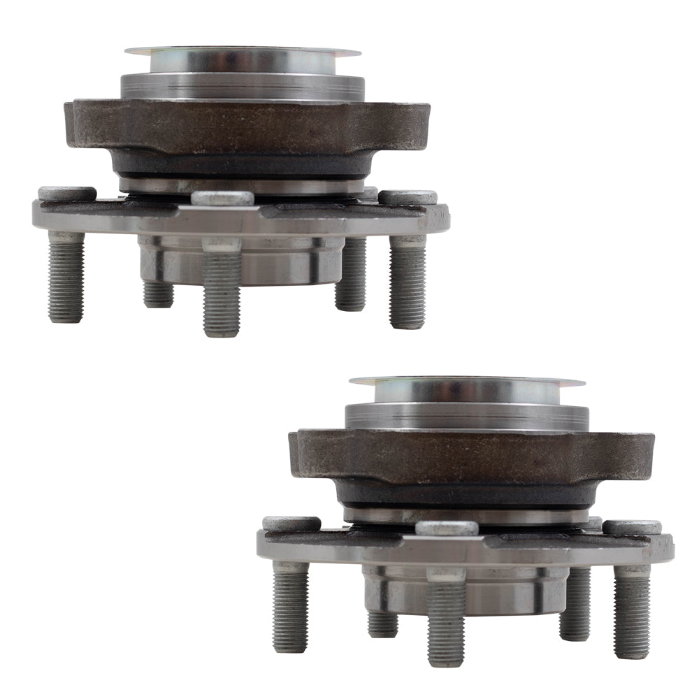 Brock Replacement Pair Front Hubs & Bearings Compatible with 2008-2013 Rogue