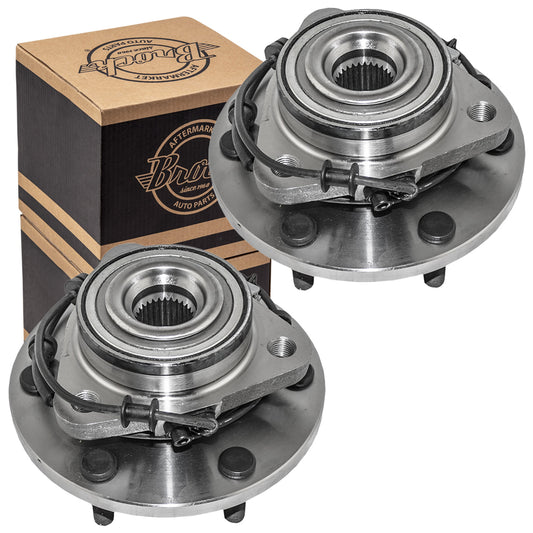 Brock Replacement Set Front Wheel Hub Bearings Compatible with 2004-2007 Titan QX56 402027S000