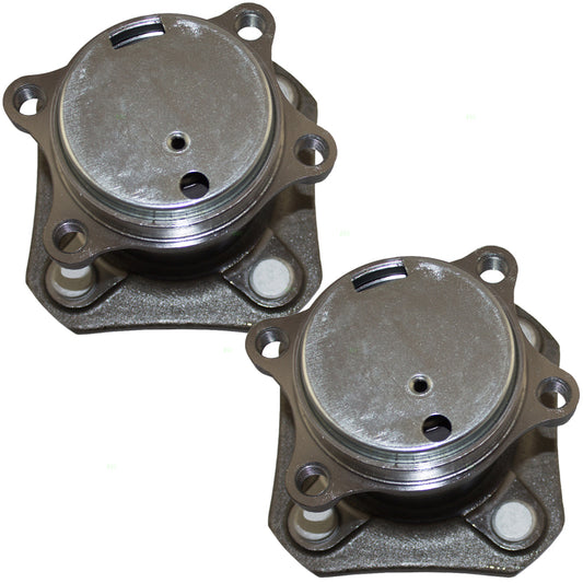 Brock Replacement for Pair Set Rear Wheel Hub Bearings Compatible with 07-12 Sentra 2.0L 43202-ET010 512384 HA590280