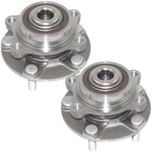 Brock Replacement Pair Set Front Wheel Hub Bearings Compatible with 2003-2009 350Z 40202-AL56C HA590027 513268