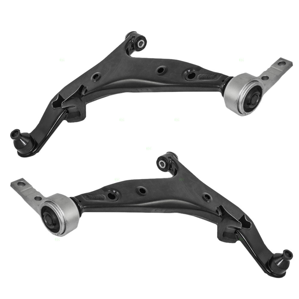 Brock Replacement Pair Set of Lower Front Control Suspension Arms with Bushings & Ball Joints Compatible with 2004-2009 Quest 54501-CK000 54500-CK000