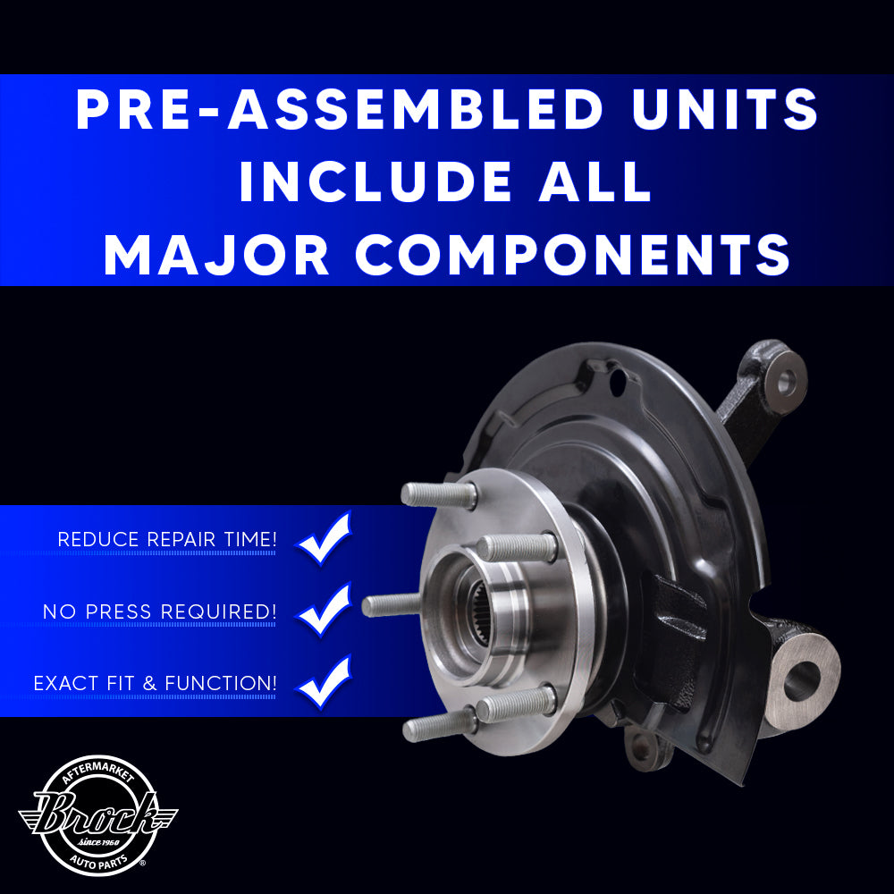 Brock Aftermarket Replacement Front Driver Left Loaded Steering Knuckle Assembly Compatible with 2002-2006 Nissan Altima 3.5L