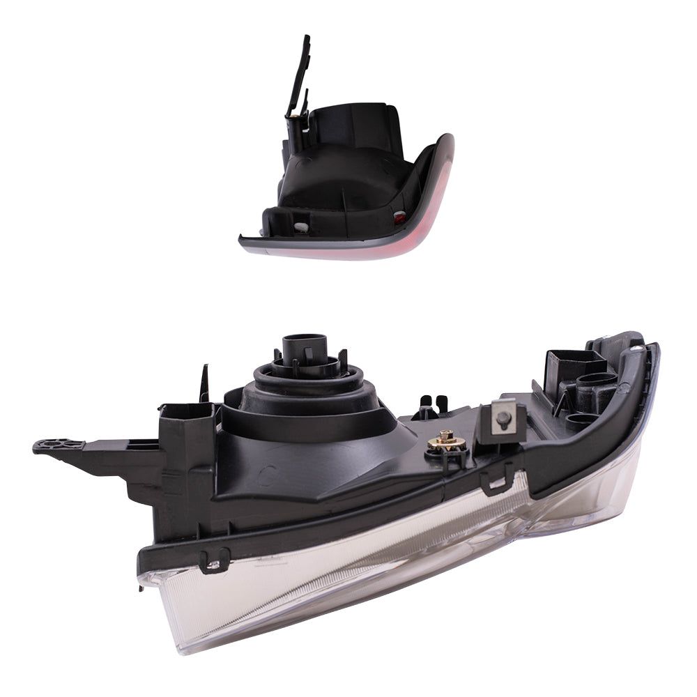 Brock Replacement Headlights with Tail Lights Compatible with 2001 2002 2003 2004 Frontier