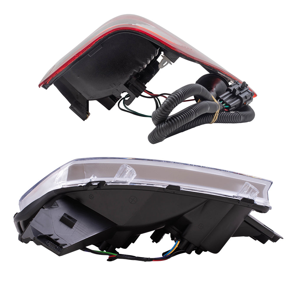 Brock Replacement Headlights with Tail Lights Compatible with 2004 2005 2006 2007 Titan Pickup Truck without Utility Bed