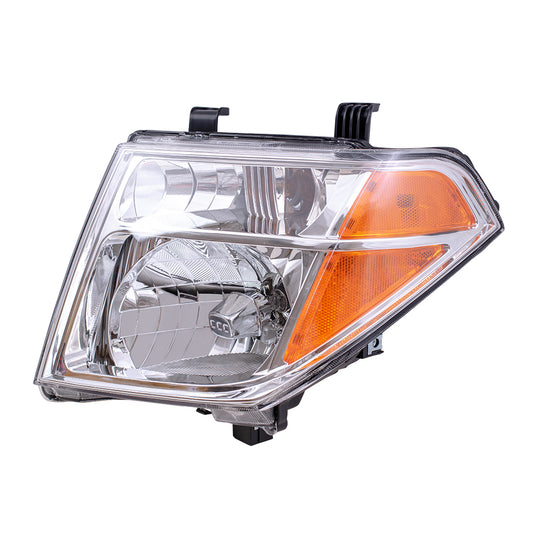 Brock Replacement Drivers Halogen Combination Headlight Headlamp Compatible with 05-07 Pathfinder 05-08 Frontier 26060EA525