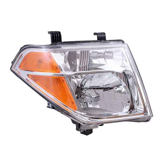 Brock Replacement Passengers Halogen Combination Headlight Headlamp Compatible with 05-07 Pathfinder & 05-08 Frontier 26010EA525