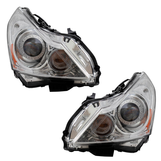 Headlight for 2011-2012 G25 HID w/ Clear Lens w/o HID Kit 2010-2013 G37 260601NM0C Set