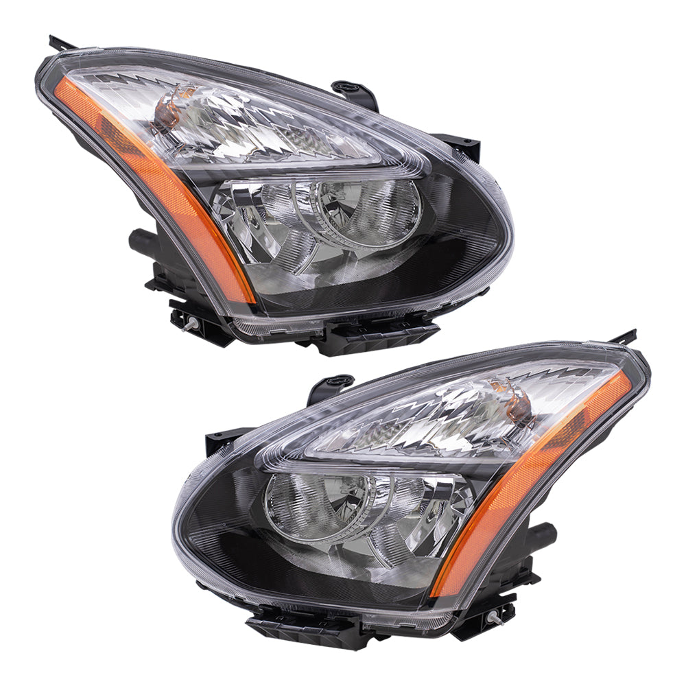 Headlight for 2014-2015 Rogue Select Select w/ Black Bezel 260601VX0A Set