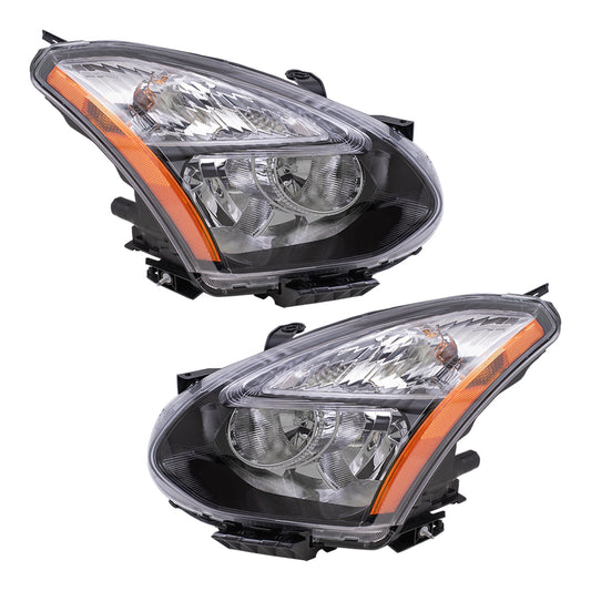 Headlight for 2014-2015 Rogue Select Select w/ Black Bezel 260601VX0A Set