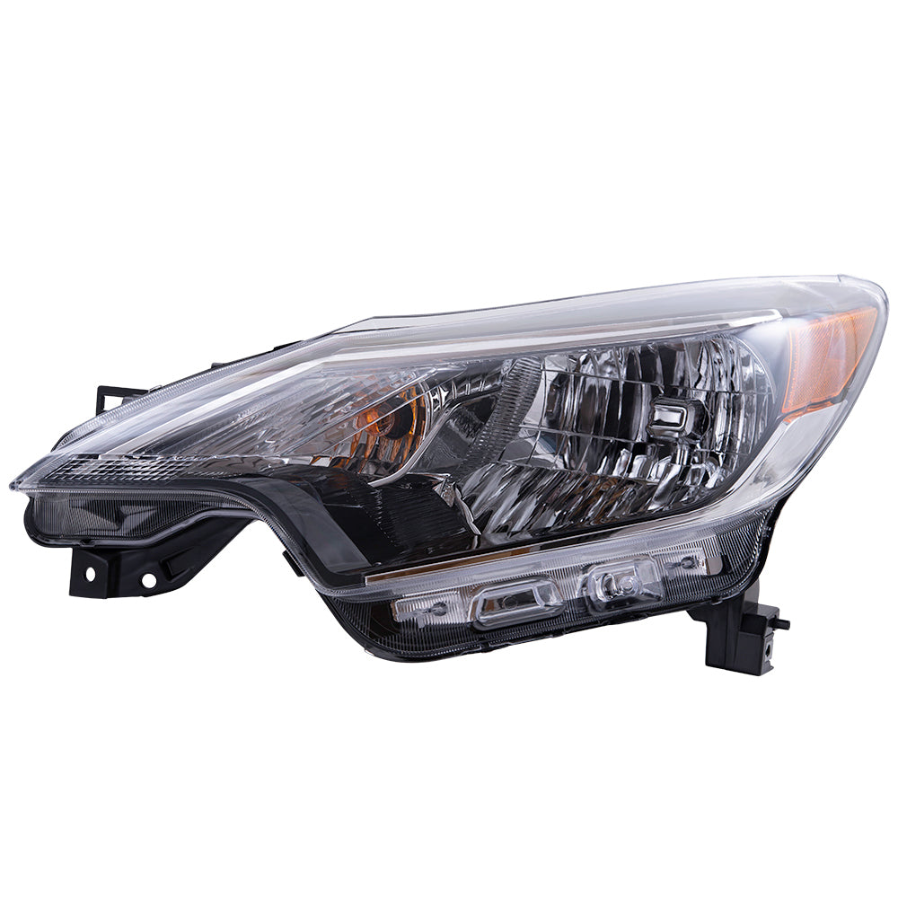 Brock Aftermarket Replacement Driver Left Halogen Combination Headlight Assembly Compatible With 2017-2019 Nissan Versa Note