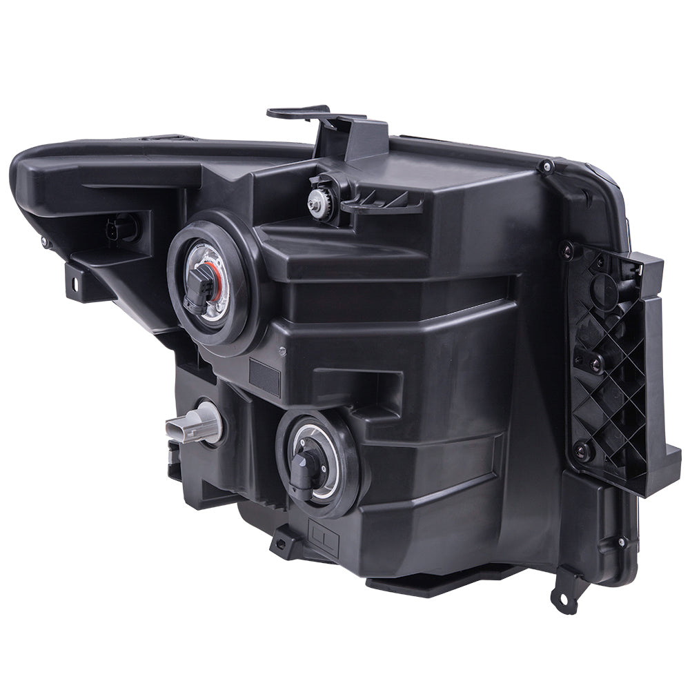 Brock Replacement Driver Side Halogen Combination Headlight Assembly Compatible with 2017-2019 Nissan Titan/ 2016-2019 Titan XD