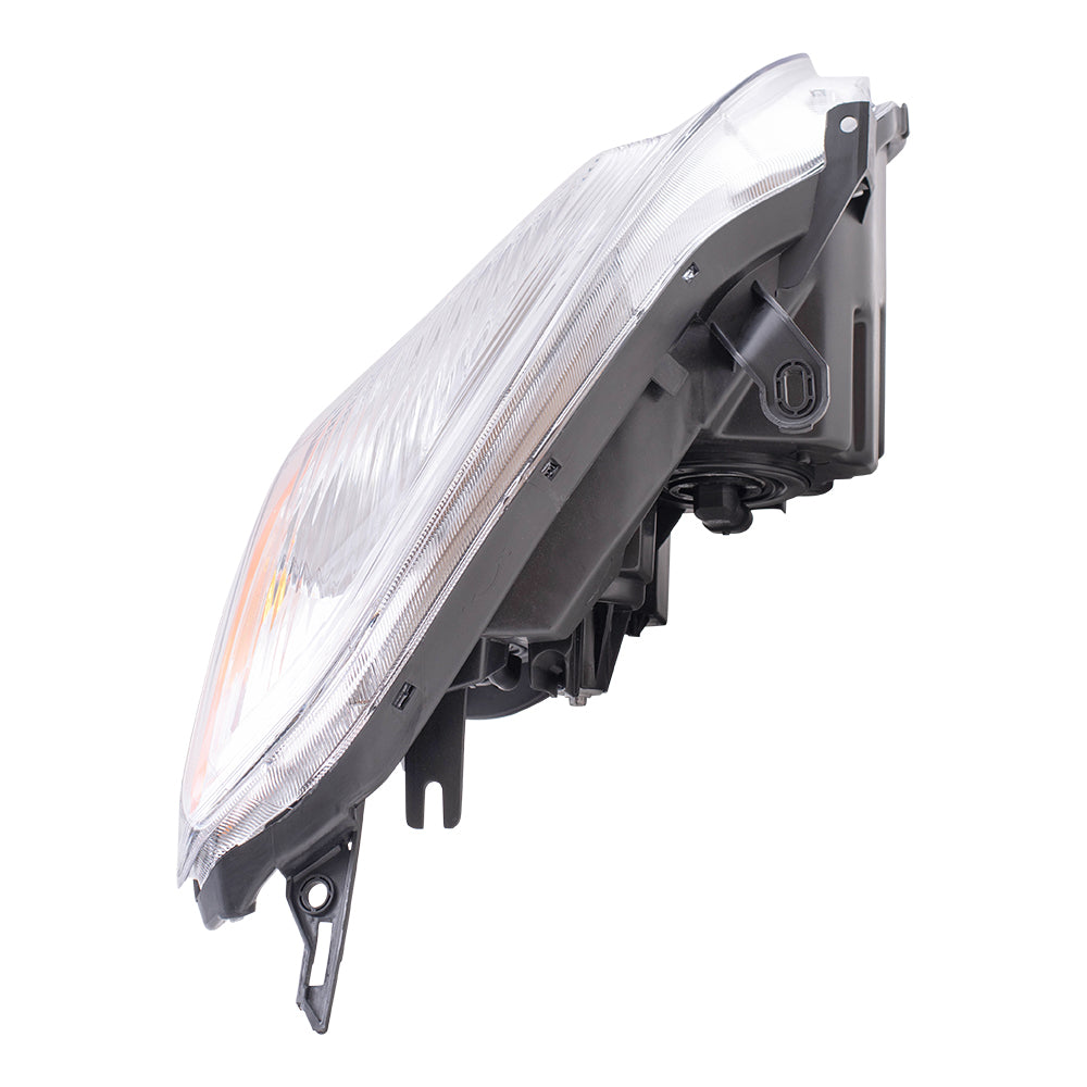 Brock Replacement Drivers Halogen Combination Headlight Headlamp Chrome Bezel w/ Ribbed Signal Lens Compatible with 11-13 Rogue 26060-1VK0B