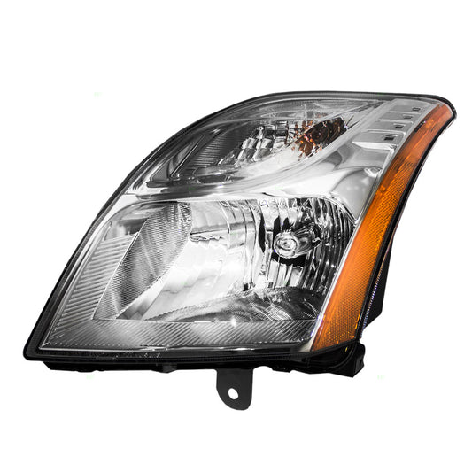 Brock Replacement Drivers Headlight Headlamp with Chrome Bezel Compatible with 10-12 Sentra 26060-ZT50A