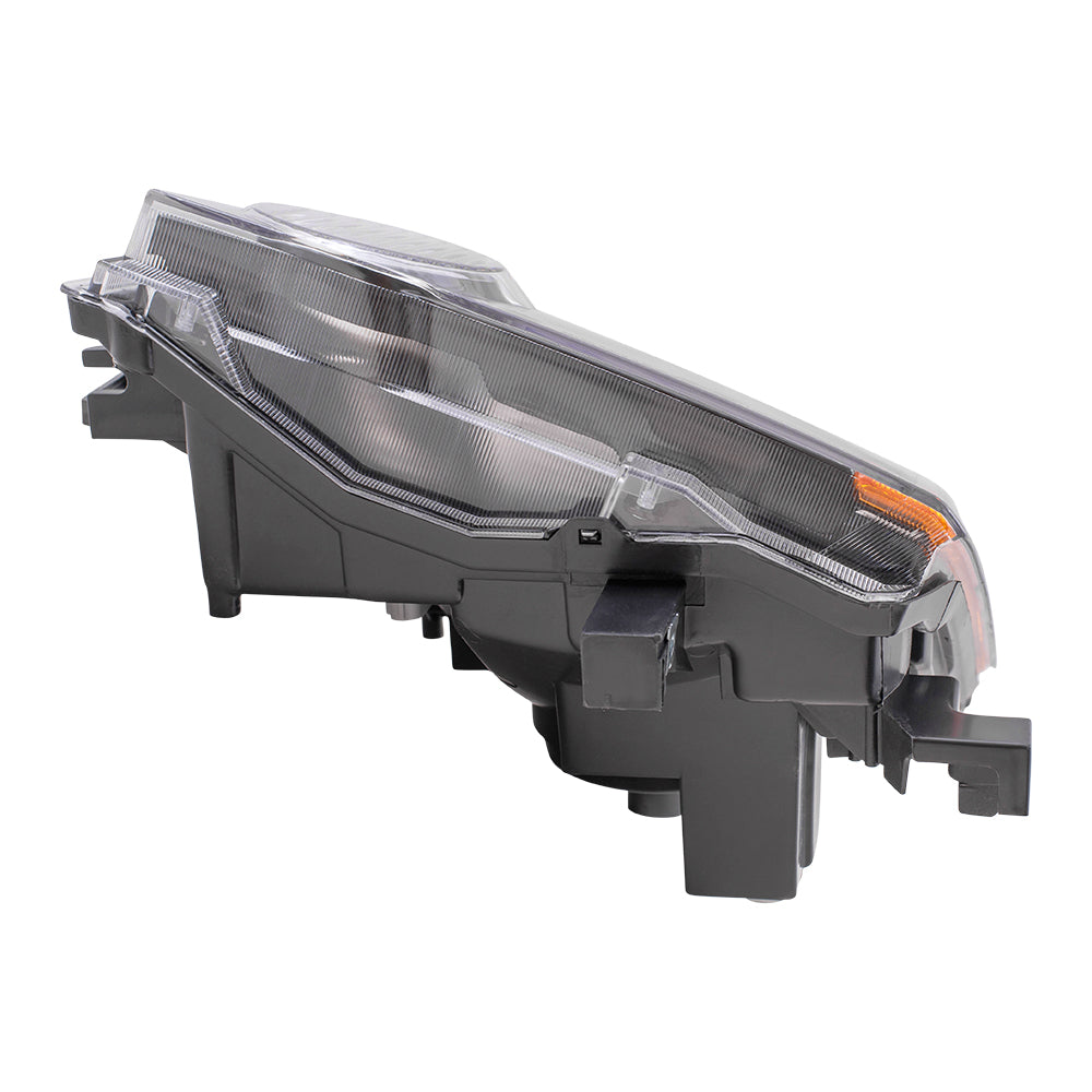 Brock Replacement Driver Side Halogen Combination Headlight Assembly with Black Bezel Compatible with 2009-2015 Xterra S/X Models