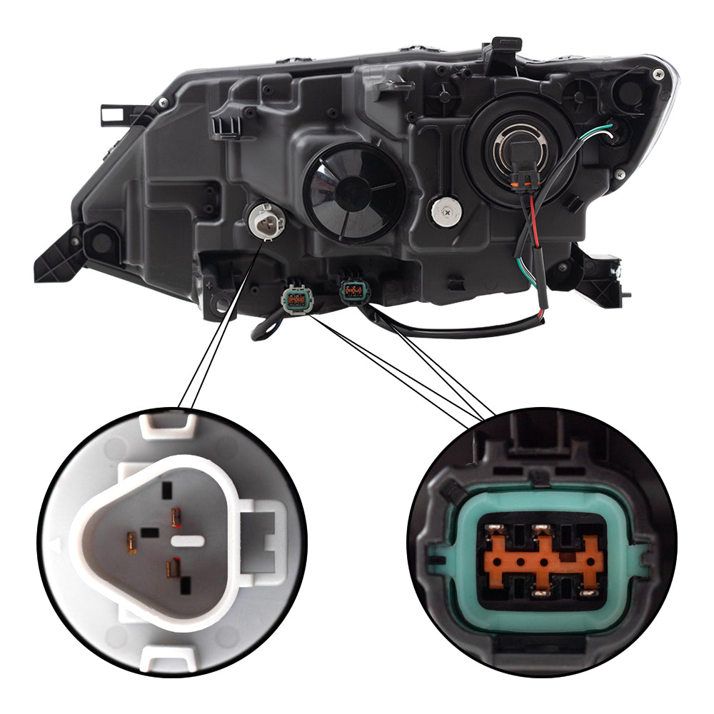 Brock Replacement Passenger Halogen Headlight Compatible with 17-19 Rogue