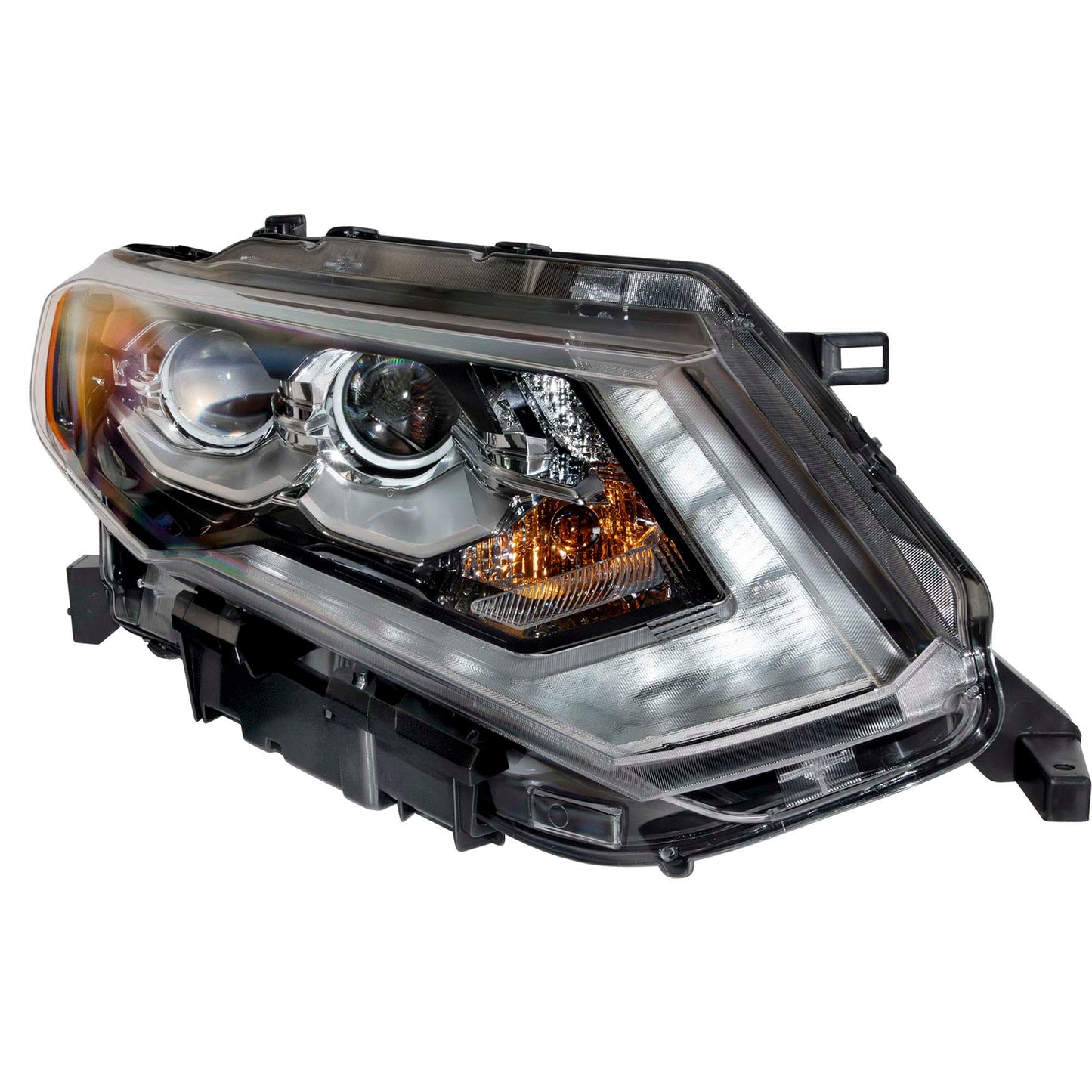 Brock Passenger Side Right LED Combination Headlight Assembly Compatible with 2019-2020 Nissan Rogue 2019 Nissan Rogue Hybrid 4221-0144R