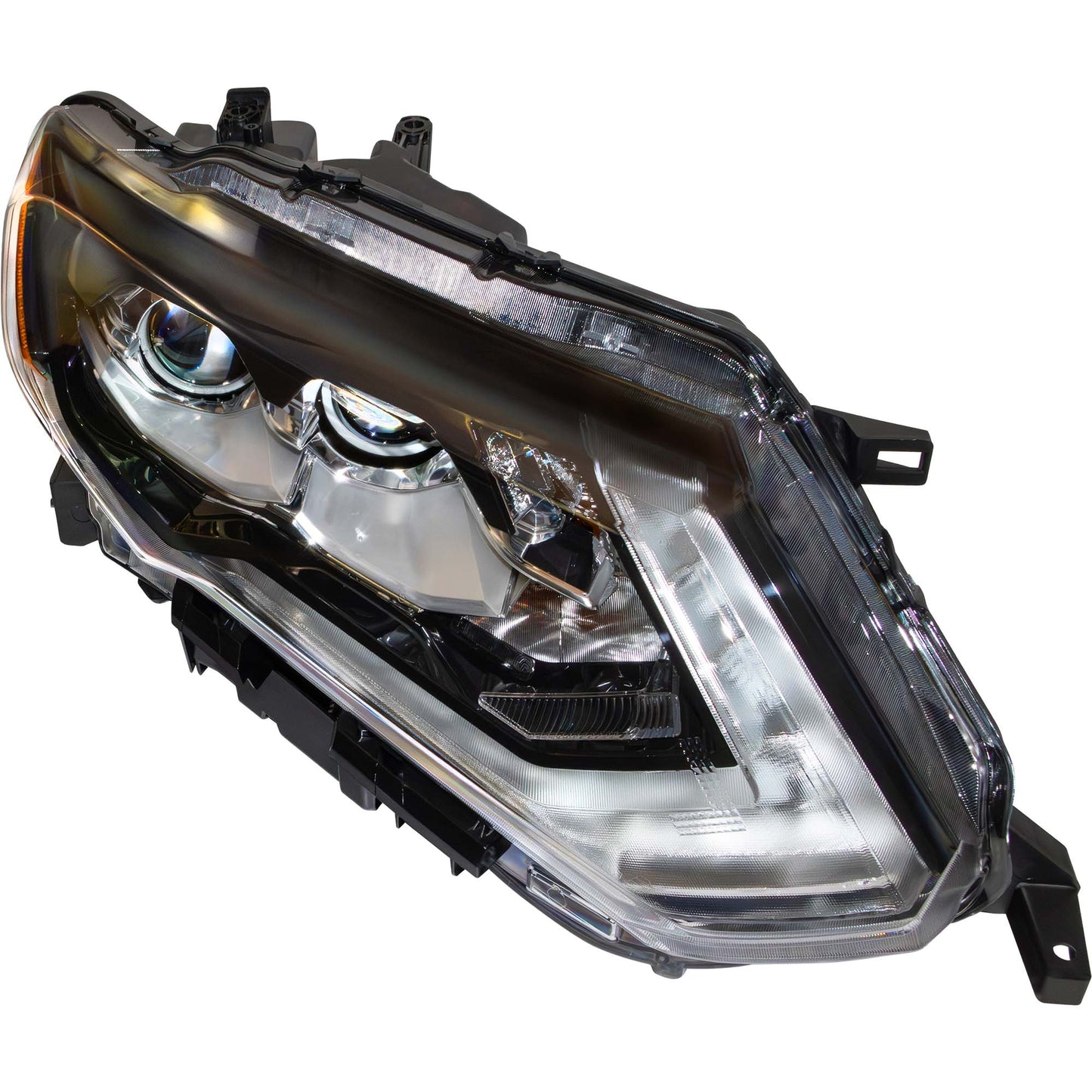 Brock Passenger Side Right LED Combination Headlight Assembly Compatible with 2019-2020 Nissan Rogue 2019 Nissan Rogue Hybrid 4221-0144R
