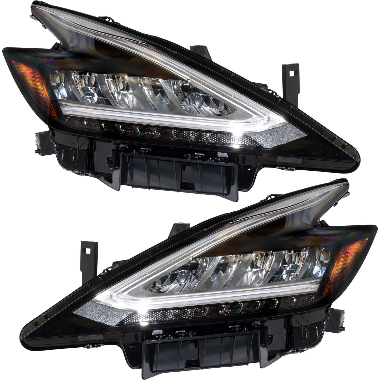 Brock Driver Side Left Passenger Side Right LED Combination Headlight Assembly Compatible with 2019-2021 Nissan Murano 4221-0145LR