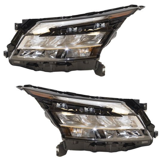Headlight for 2022-2025 Pathfinder S/SV/SL/Platinum w/ Chrome Trim 260606TA6B Set NI2502288