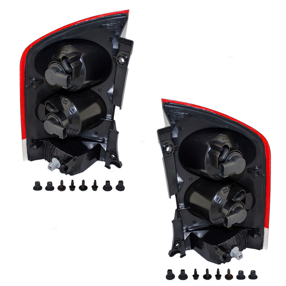 Brock Replacement Driver and Passenger Taillights Tail Lamps Compatible with 05-15 Armada 26555ZC225 26550ZC225