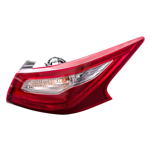 Brock Replacement Passenger Tail Light Quarter Body Mounted without Smoked Lens Compatible with 2018 Altima Sedan