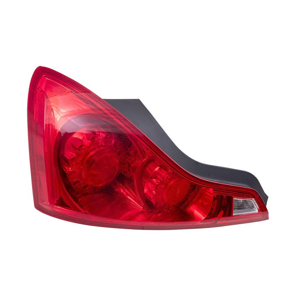 Brock Replacement Drivers Tail Light Assembly Compatible with 08-13 G37 Coupe 14-15 Q60 Coupe 26555-JL00B