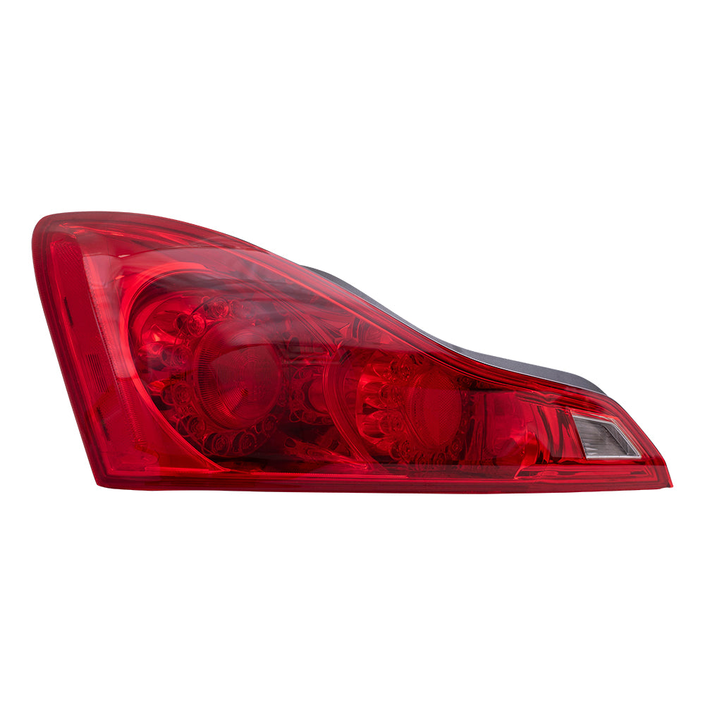 Brock Replacement Drivers Tail Light Assembly Compatible with 08-13 G37 Coupe 14-15 Q60 Coupe 26555-JL00B